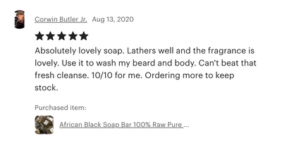 African Black Soap Bar 100% Raw Pure From Ghana