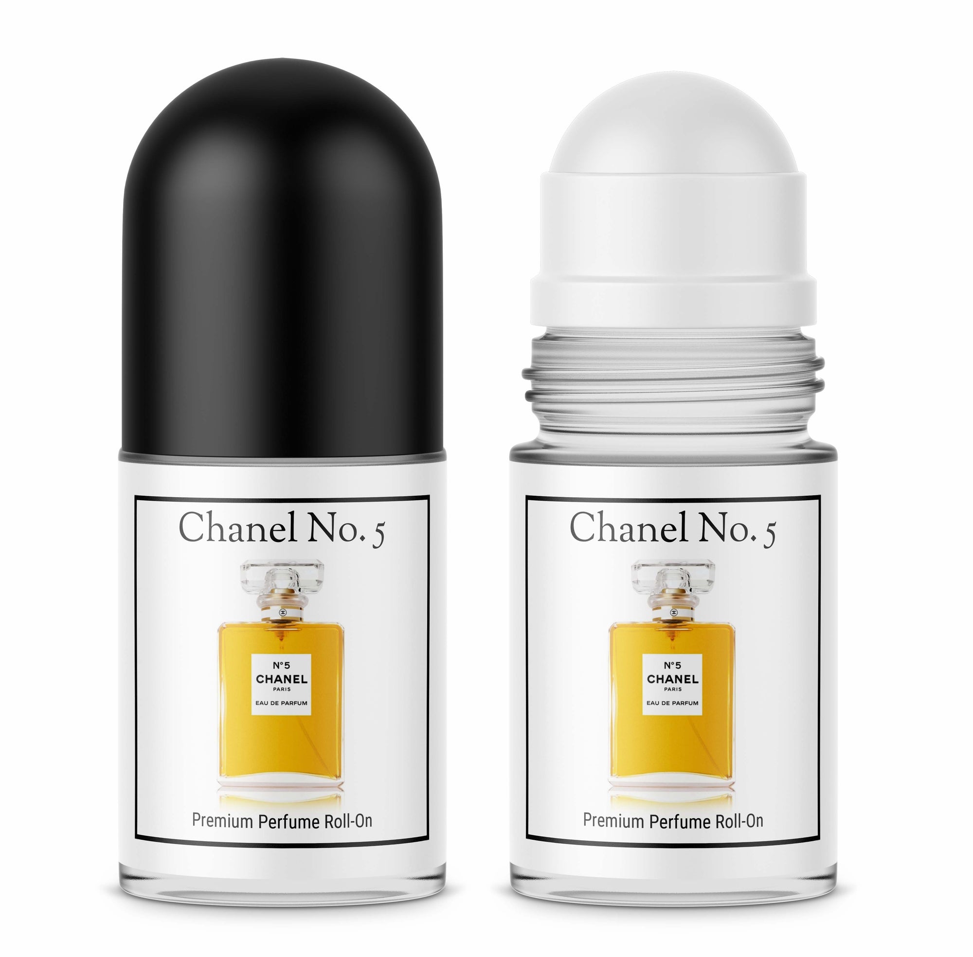 Chanel: No. 5 - Type Scented Body Oil Fragrance [Roll-On - Clear Glass -  Brown - 1/2 oz.]