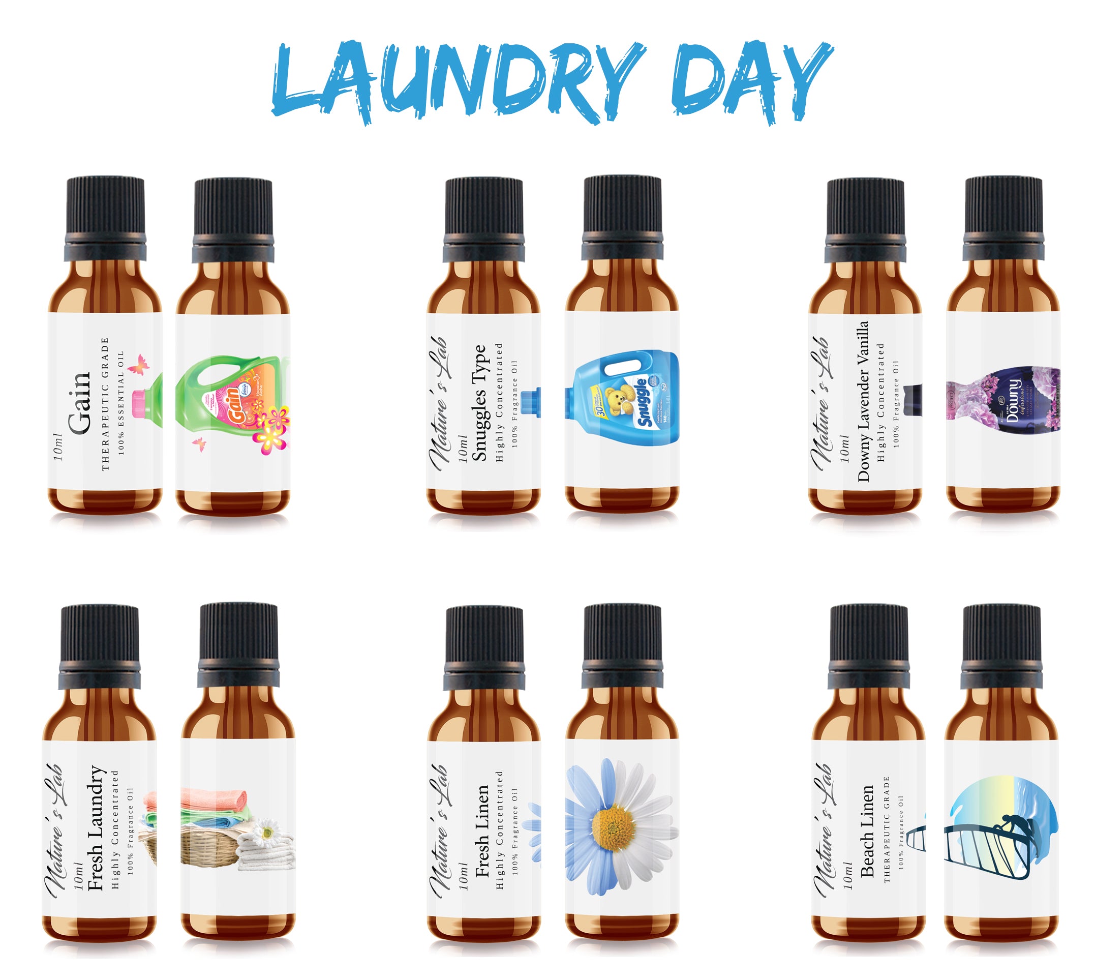 Laundry Day Fragrance Oil 6-Pack - Natural Sister's / Nature's Lab