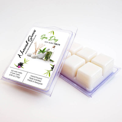 Spa Day Fragranced Soy Wax Melts and Tarts - Concentrated Fragrance Oils | Non Toxic- Handmade in NYC- 6pc /2.5oz as packed