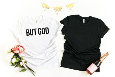 Black But God Glitter T-Shirt