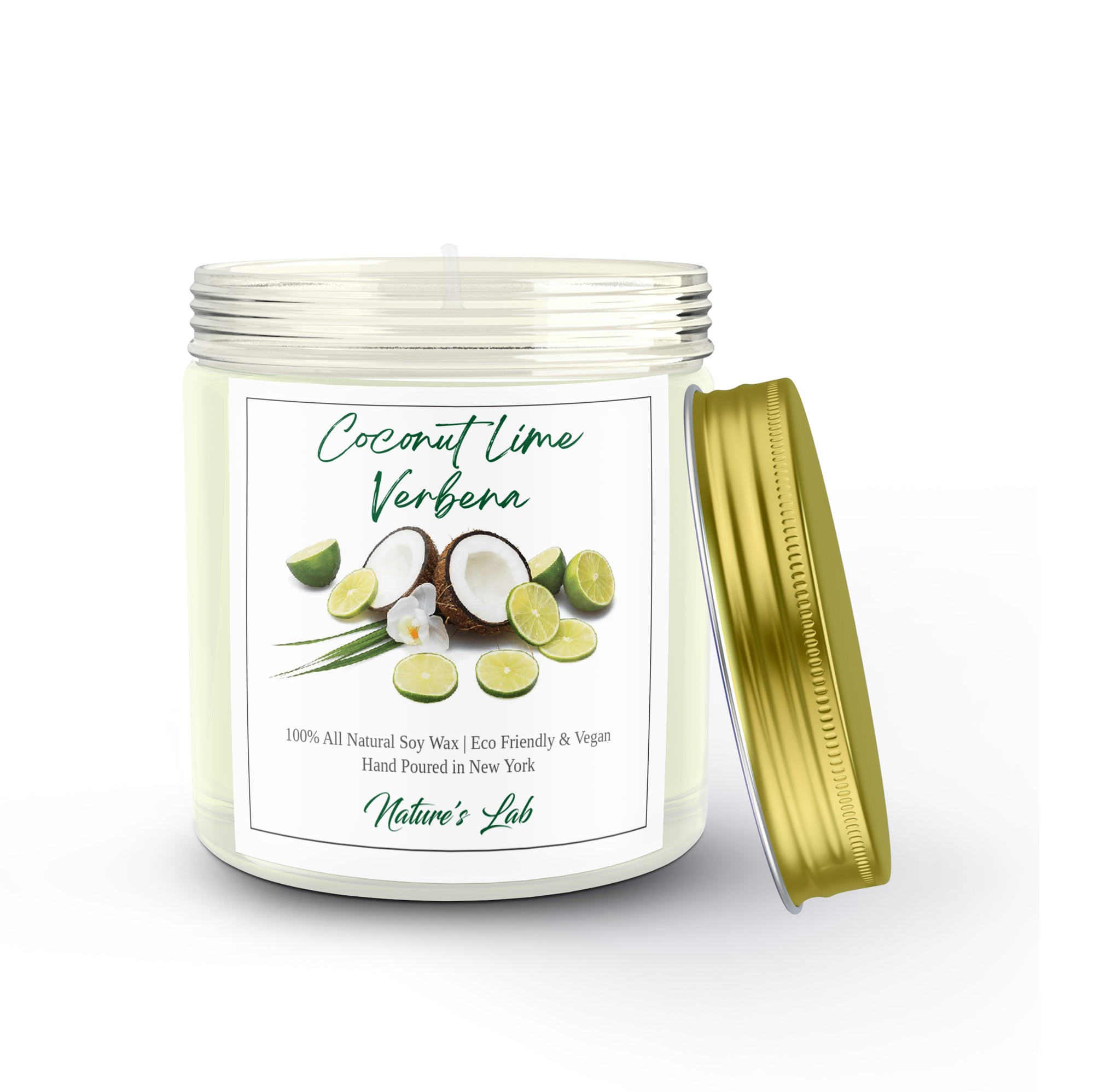 Coconut Lime Verbana Soy Wax Candle