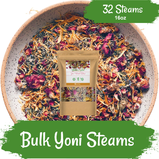 Organic Yoni Herbal Blend - Yoni Steam - Female Vaginal Steaming Herbs - 16 oz (32 steams)