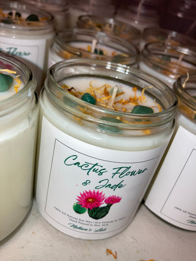 Cactus Flower and Jade Soy Wax Candle
